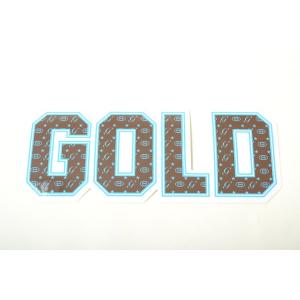 GOLD WHEELS ゴールド STICKERステッカー ブルー