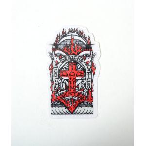 DOGTOWN Scott Oster STICKER ドッグタウン スコットオスター ステッカー レッド×ブラック small