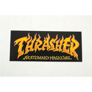 THRASHER STICKER スラッシャー ステッカー ブラック×イエロー 黒×黄
