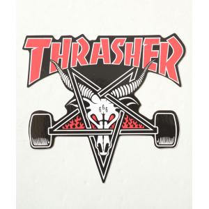 THRASHER STICKER スラッシャー ステッカー ブラック×レッド 黒×赤