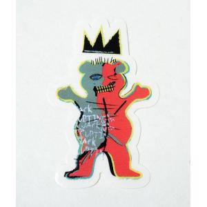 Grizzly Griptape sticker グリズリー グリップテープ ステッカー レッド×グレー