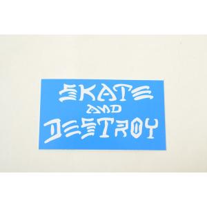 THRASHER STICKER スラッシャー ステッカー SKATE AND DESTROY ライトブルー 水色