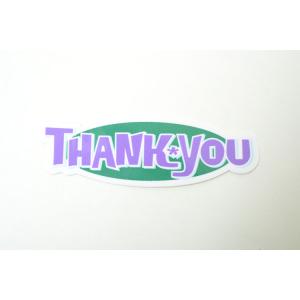 THANK YOU STICKER サンキュー ステッカー 緑 赤 文字