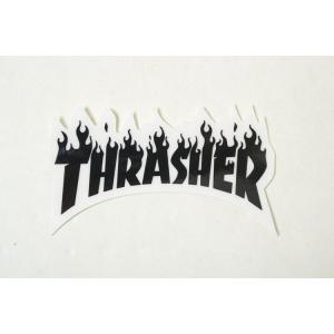 THRASHER STICKER スラッシャー ステッカー ファイヤーロゴ ブラック 黒