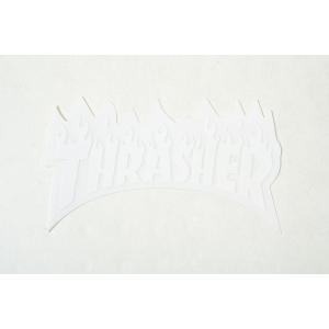 THRASHER STICKER スラッシャー ステッカー ファイヤーロゴ ホワイト 白