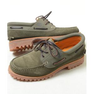 Timberland AUTHENTIC 3 EYE HANDSEWN BOAT SHOE ティンバーランド オーセンティック スリー アイ ハンドソーン モカシン シューズ スニーカー ダークグリーン｜eco-styles-honey