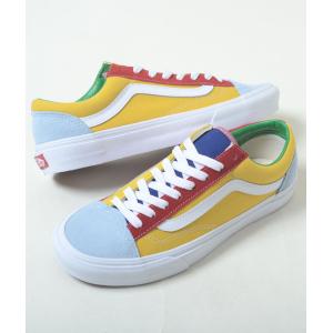 VANS STYLE 36 バンズ ヴァンズ スタイル 36  イエロー×ライトブルー×レッド メンズ スニーカー vn0a3dz3wny｜eco-styles-honey