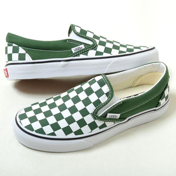 VANS CLASSIC SLIP-ON スリッポン メンズ グリーン ホワイト vn0a7q5d6...