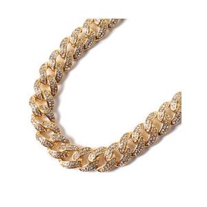 アドバンス ADVANCE ゴールドネックレス チェーン ジルコニア GOLD NECKLACE -40cm- メンズ 40cm ゴールド｜ecoandstyle