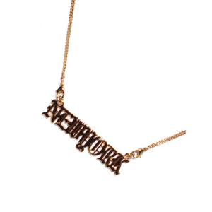 アドバンス ADVANCE プレートネックレス ゴールド アクセサリー NEW YORK PLATE GOLD NECKLACE -50cm-｜ecoandstyle