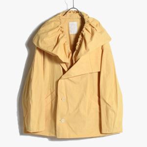 whowhat フーワット オーバーサイズ ライトジャケット デザインジャケット サイズS-M イエロー/黄 LAYERED PARACHUTE JACKET -YELLOW SAND-｜ecoandstyle