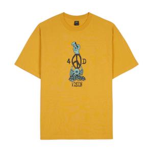 BRAIN DEAD ブレインデッド グラフィックTシャツ メンズ トップス 半袖 クルーネック M-XLサイズ オレンジ 4D VISION TOTEM T-SHIRT -SAND-｜ecoandstyle