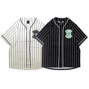 ミューラル MURAL ベースボールシャツ メンズ ユニセックス M-XXL ブラック/ホワイト トップス 半袖 ロゴ BS WAPPEN BASEBALL SHIRTS｜ecoandstyle