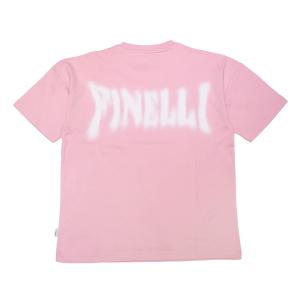 FINELLI フィネリ Tシャツ トップス 半袖 カットソー ユニセックス ロゴ ピンク DISTORTED PINK T-SHIRT -PINK-｜ecoandstyle