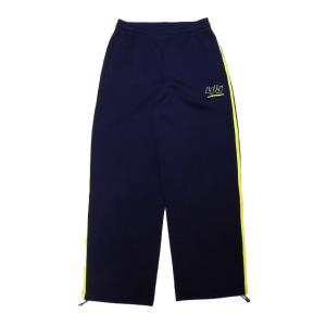 アンノウンロンドン UNKNOWN LONDON ボトム パンツ トラック ジャージ セットアップ ライン M,L,XL ネイビー 紺 BAGGY FIT UN POP STRIPE TRACK PANTS -NAVY-｜ecoandstyle