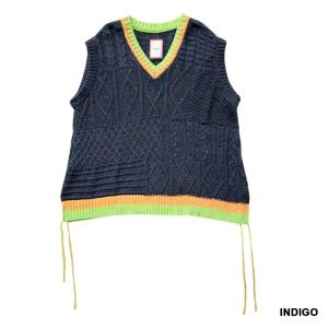 WANNA ワナ ニットベスト トップス レイヤード 男女兼用 ユニセックス メンズ NERD KNIT VEST -2.COLOR-｜ecoandstyle