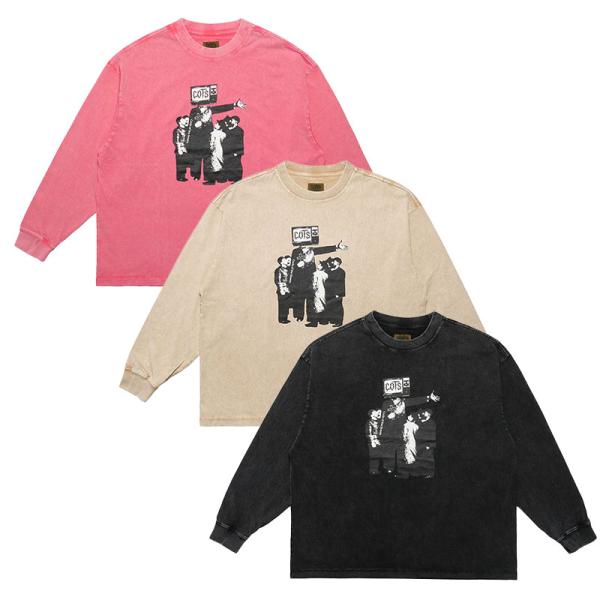 コッツ COTS Tシャツ トップス ブラック/ベージュ/レッド M-Lサイズ メンズ LEADER...