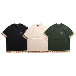 スクレップ SCREP Tシャツ メンズ M-XXL ブラック/ベージュ/グリーン トップス TEE...