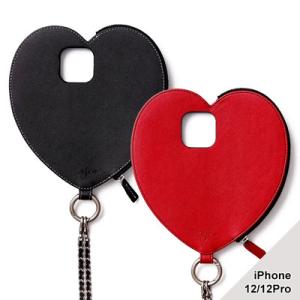 【iPhone12/12Pro 対応】ajew エジュー ハート型iPhoneケース 携帯ケース スマホ スマホケース レディース AJEW DRESS HEART CASE SHOULDER -2.COLOR-｜ecoandstyle