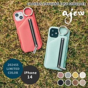 【iPhone14 対応】ajew エジュー スマホケース iPhoneケース 携帯ケース 雑貨 ストラップ付き CADENAS ZIPPHONE  CASE SHOULDER -12.COLOR-