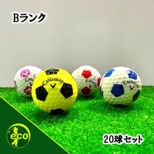 美品キャロウェイ CHROME SOFT サッカーボール柄 ロストボール24球 キャロウェイゴルフ CHROME SOFTシリーズ 年代混合（サッカー