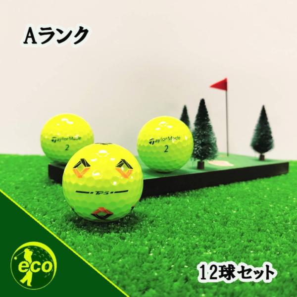 ロストボール テーラーメイド TP5 2024年 イエロー 12球 Aランク 中古 ゴルフボール ロ...
