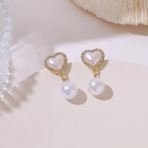 4ケ】 パール付 ポスト ピアス アクセサリー カン付 : k-1751 : えこ 