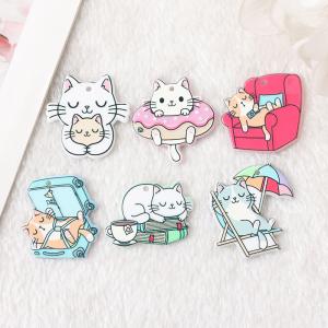 両面デザイン 猫チャームアクセサリーチャームパー...の商品画像