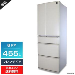 難あり SHARP 冷蔵庫 6ドア 455L SJ-F461E (フレンチドア/シャンパンゴールド) 中古 プラズマクラスター 節電25 オートクローズドア (2019年製)○266h05