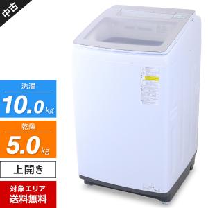 AQUA 洗濯機 縦型全自動 AQW-GTW100J 洗濯乾燥機 (洗10.0kg/乾5.0kg) 中古 激落ちケア洗浄 ふわふわクイック乾燥 (2021年製)○783h23｜ecoearth