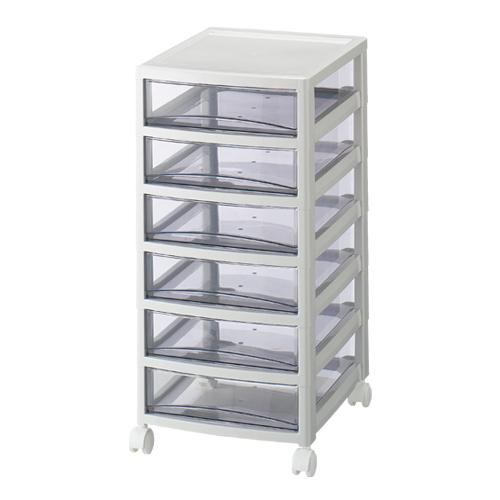 クリアチェスト　B4深型6段　OCE-600R　W320×D390×H680mm