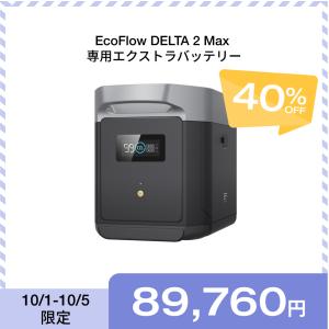 EcoFlow DELTA 2 Max 専用エクストラバッテリー 2048Wh エコフロー ポータブル電源 大容量 蓄電池 車中泊グッズ 防災グッズ 家庭用