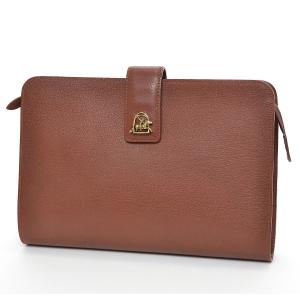 ランセル LANCEL セカンドバッグ ブラウン 茶系 レザー イタリア製