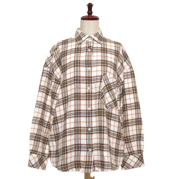 YANUK ヤヌーク コットンウールチェックシャツ Y-SHIRT KATE サイズS レディース ...