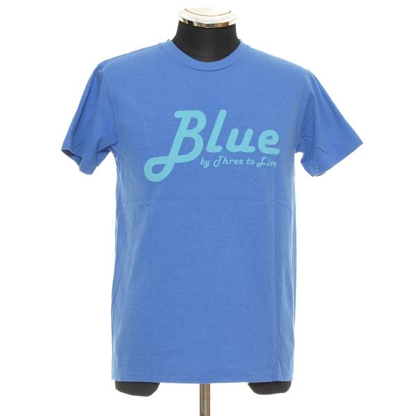 〇413252 Blue by THREE3 TO2 FIVE5 ○Tシャツ 半袖 丸首 クルーネッ...
