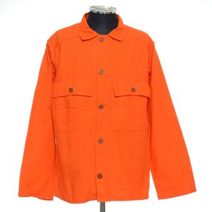 ●459867 Veb Plastex Delitzsch ●コットンツイルジャケット 80s ヴィンテージ サイズ50/XL メンズ オレンジ｜ecoikawadani