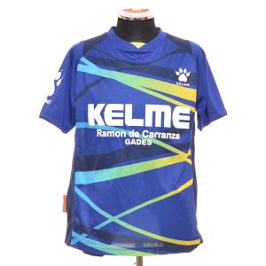 〇462348 KELME ケレメ ケルメ ◯プラクティスシャツ Tシャツ 半袖 サッカー フットサル サイズS メンズ ブルー プリント｜ecoikawadani