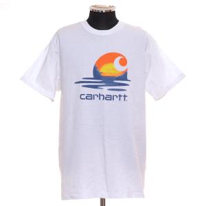 ●469579 Carhartt WIP カーハート ●Tシャツ 半袖 LAGOON サイズS メンズ ホワイト プリント｜ecoikawadani