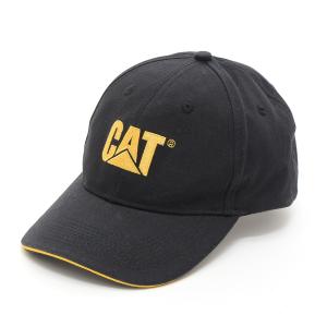 ●472129 CAT キャタピラー CATERPILLAR ●ベースボールキャップ 帽子 ロゴ刺繍 メンズ ブラック｜ecoikawadani