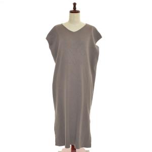 □476060 KOBE LETTUCE 神戸レタス ◯ロングワンピース フレンチスリーブサイドスリットニットOP ★ 20AW レディース モカ