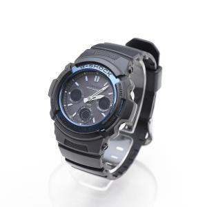 G-SHOCK CASIO カシオ デジアナ電波ソーラー マルチバンド6 タフソーラー AWG-M100A メンズ ブラック｜ecoikawadani