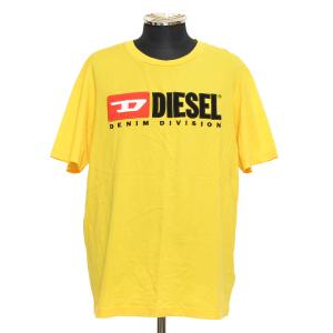 ●477723 DIESEL ディーゼル ●Tシャツ 半袖 ロゴ刺繍 サイズL メンズ イエロー｜ecoikawadani