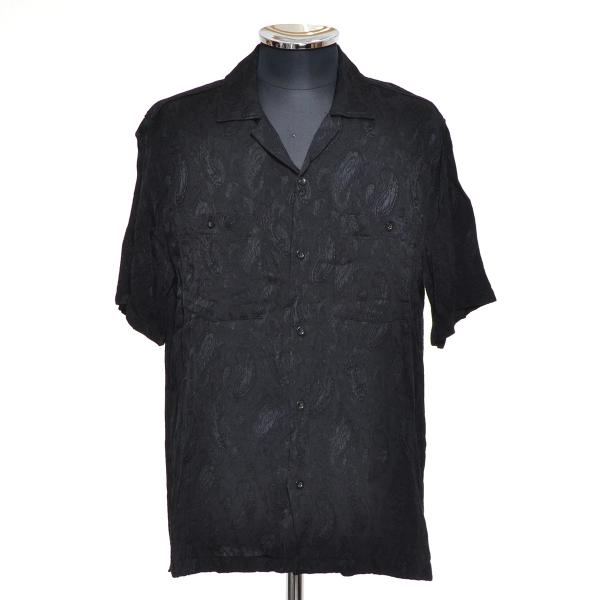 ●494238 ZARA ザラ ●レーヨンシャツ 半袖 ジャガード ペイズリー サイズS（EUR） ...