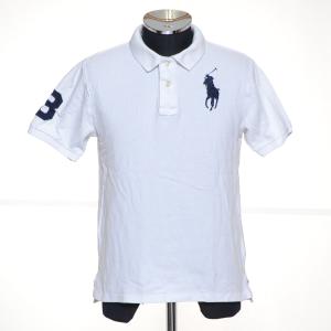 〇495777 POLO RALPH LAUREN ポロ ラルフローレン ○カノコポロシャツ ユースサイズ ビッグポニー サイズ14-16 メンズ ホワイト｜ecoikawadani