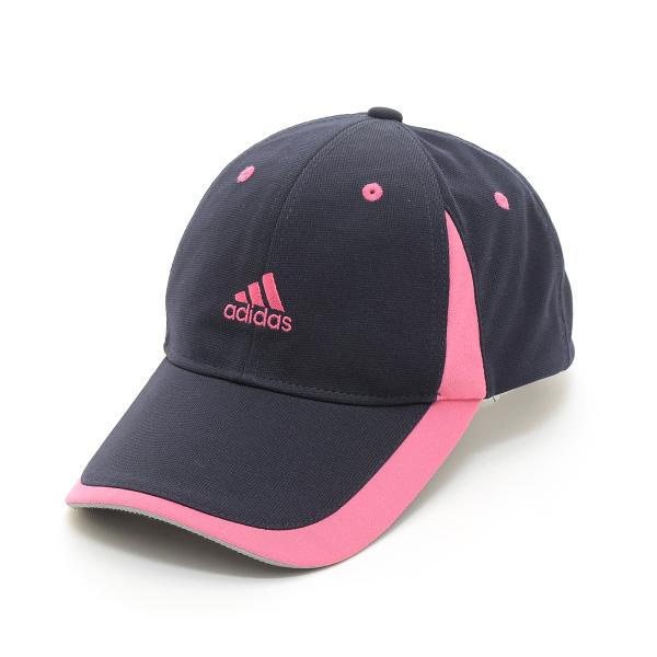 ◇504730 adidas アディダス ○キャップ 帽子 サイズフリーサイズ ネイビー ピンク