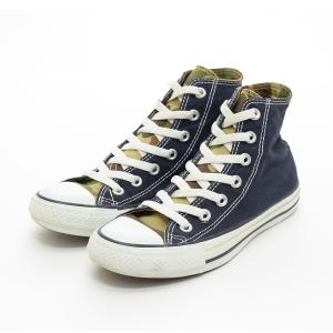 □506954 CONVERSE コンバース ◯ハイカットスニーカー ALL STAR サイズ4.5（23.5cm） 迷彩キャンバス レディース ネイビー カーキ