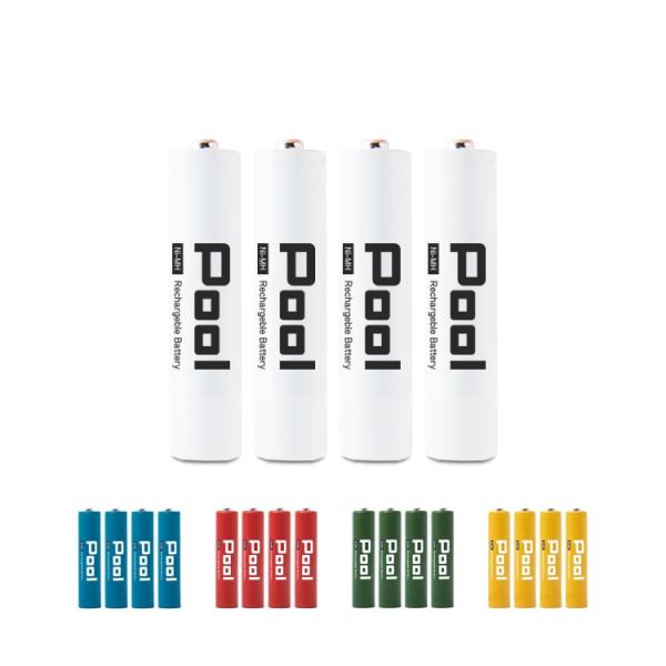 大容量 充電池 充電式乾電池 単4電池 950mAh 4本セット 防災グッズ ニッケル水素電池 カラ...