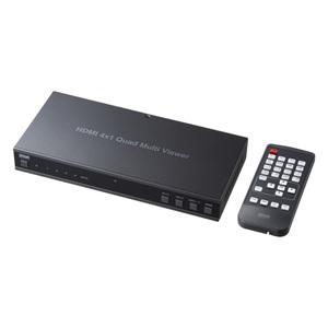 サンワサプライ 4入力1出力HDMI画面分割切替器（4K/60Hz対応） SW-PHD41MTV