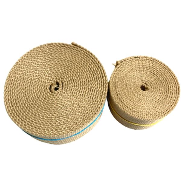 カバンテープ50mm（S）薄手 1.4mm厚 ベージュ3ｍ+2ｍ綿ぽいアクリルテープ風 KTS50B...