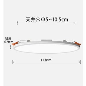 LEDダウンライト 極薄型2cm 埋込穴径φ5...の詳細画像3